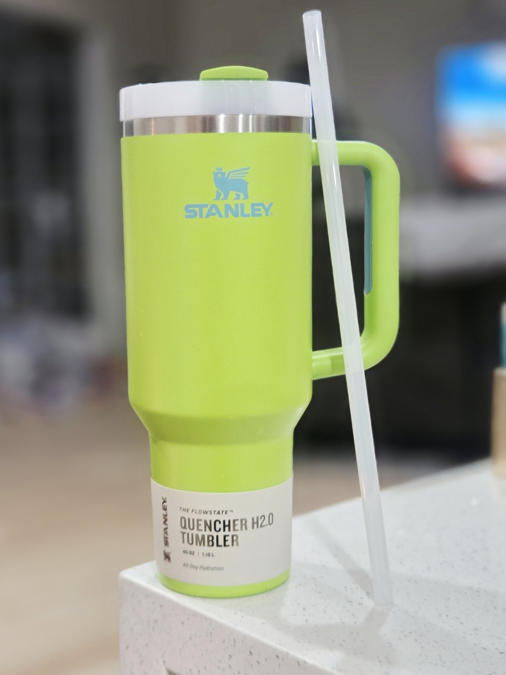 Stanley Quencher H2.0 Tumbler Mug – Lime Green